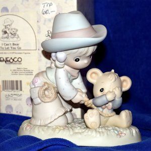 PRECIOUS MOMENTS Cowgirl Roping Teddy Bear SO CUTE